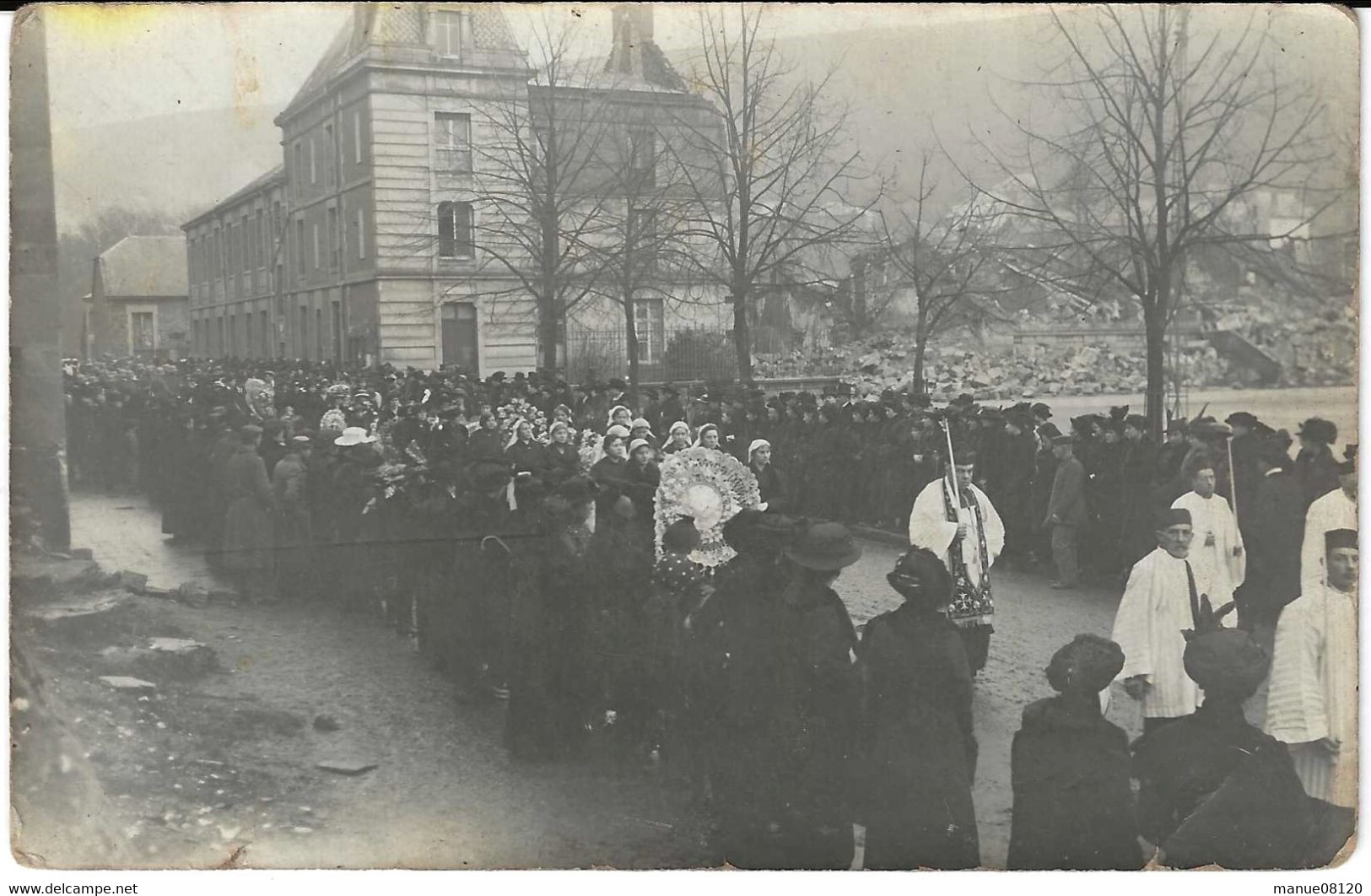 Nouzonville Accident Usine De La Haillette Funerailles Carte Photo Rare - Other & Unclassified