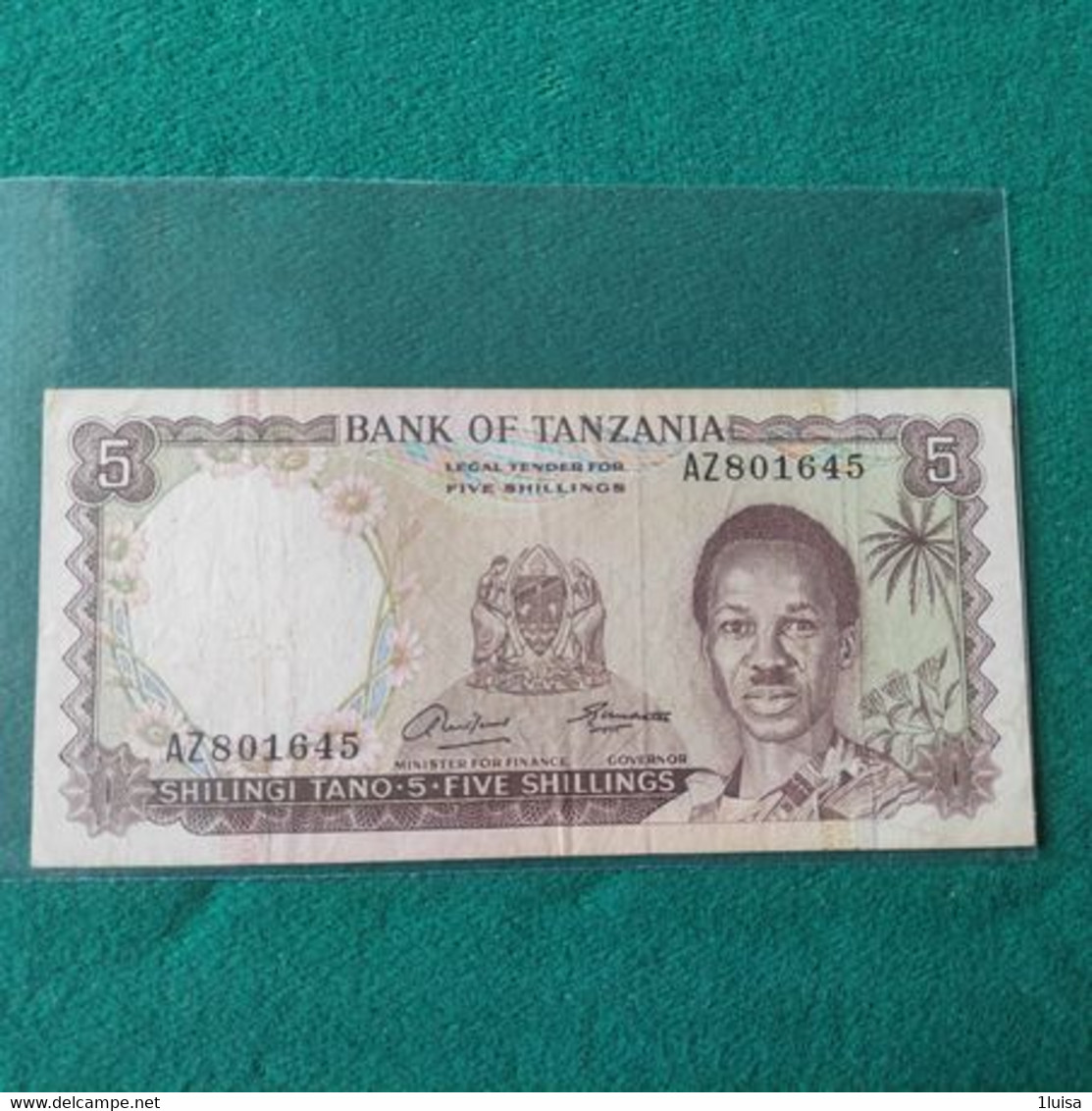 TANZANIA  5 SHILLINGS 1966 - Tanzanie