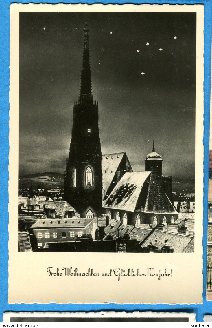 N14-187, Wien, Stephanskirche, 45215, Nacht, Night, Nuit, Circulée 1951 - Kerken