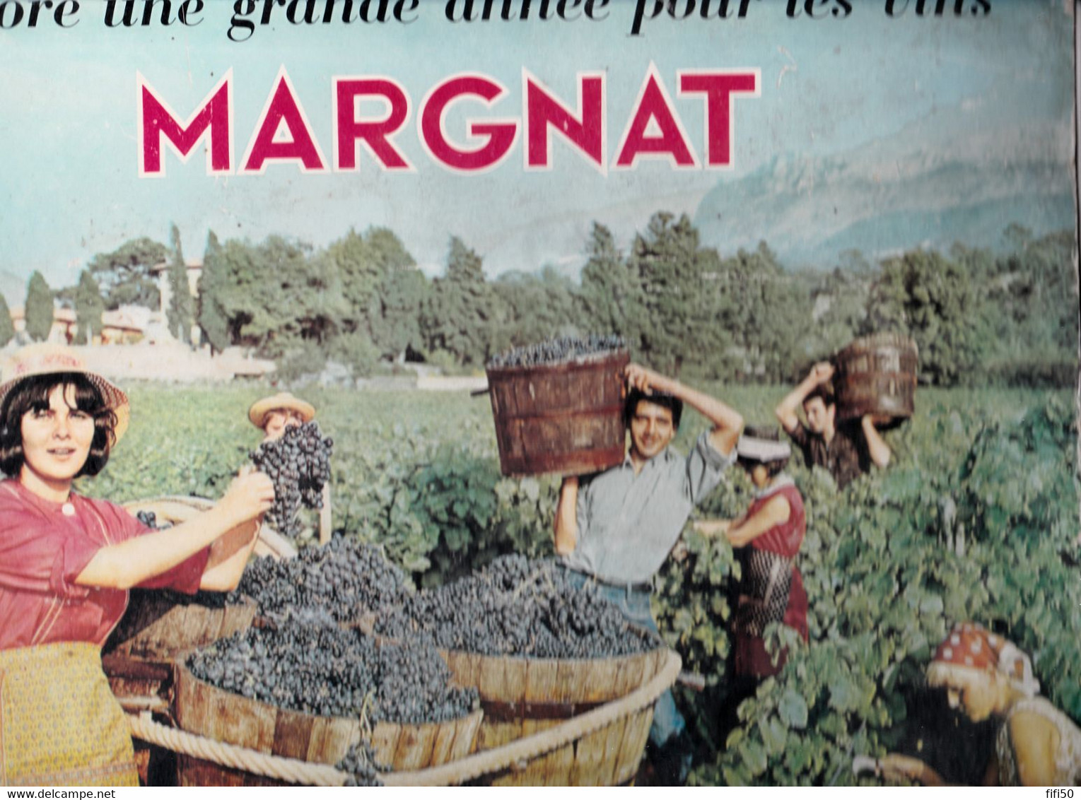 Calendrier  1971  VIN MARGNAT Avec éphéméride Et Pochette Rangement Papier Cartonnage LES VENDANGES - Grand Format : 1971-80