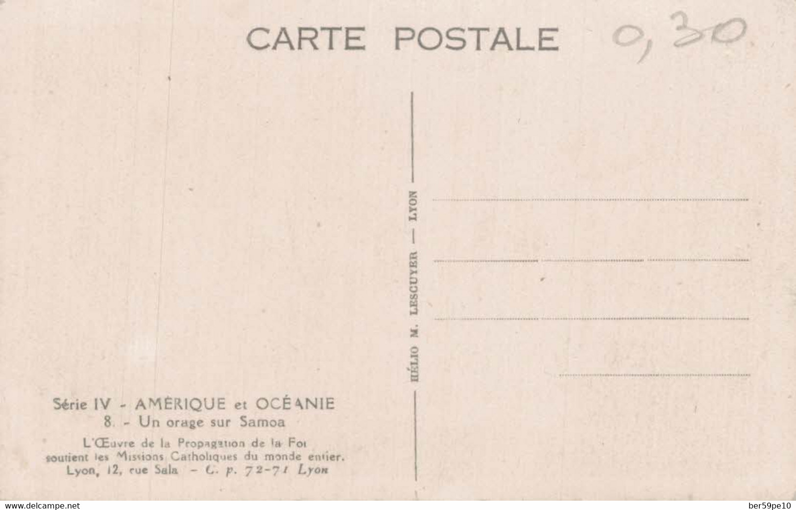 AMERIQUE ET OCEANIE UN ORAGE SUR SAMOA - Amerikaans-Samoa