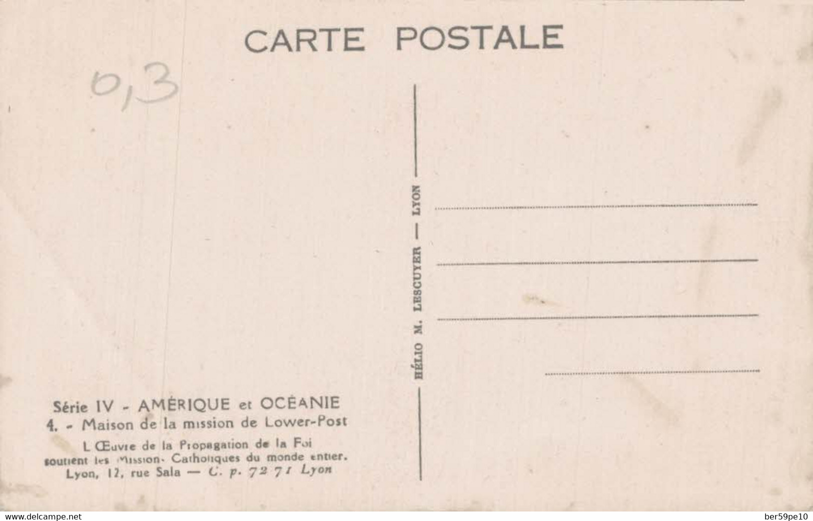 AMERIQUE ET OCEANIE MAISON DE LA MISSION DE LOWER-POST - Amerikanisch Samoa