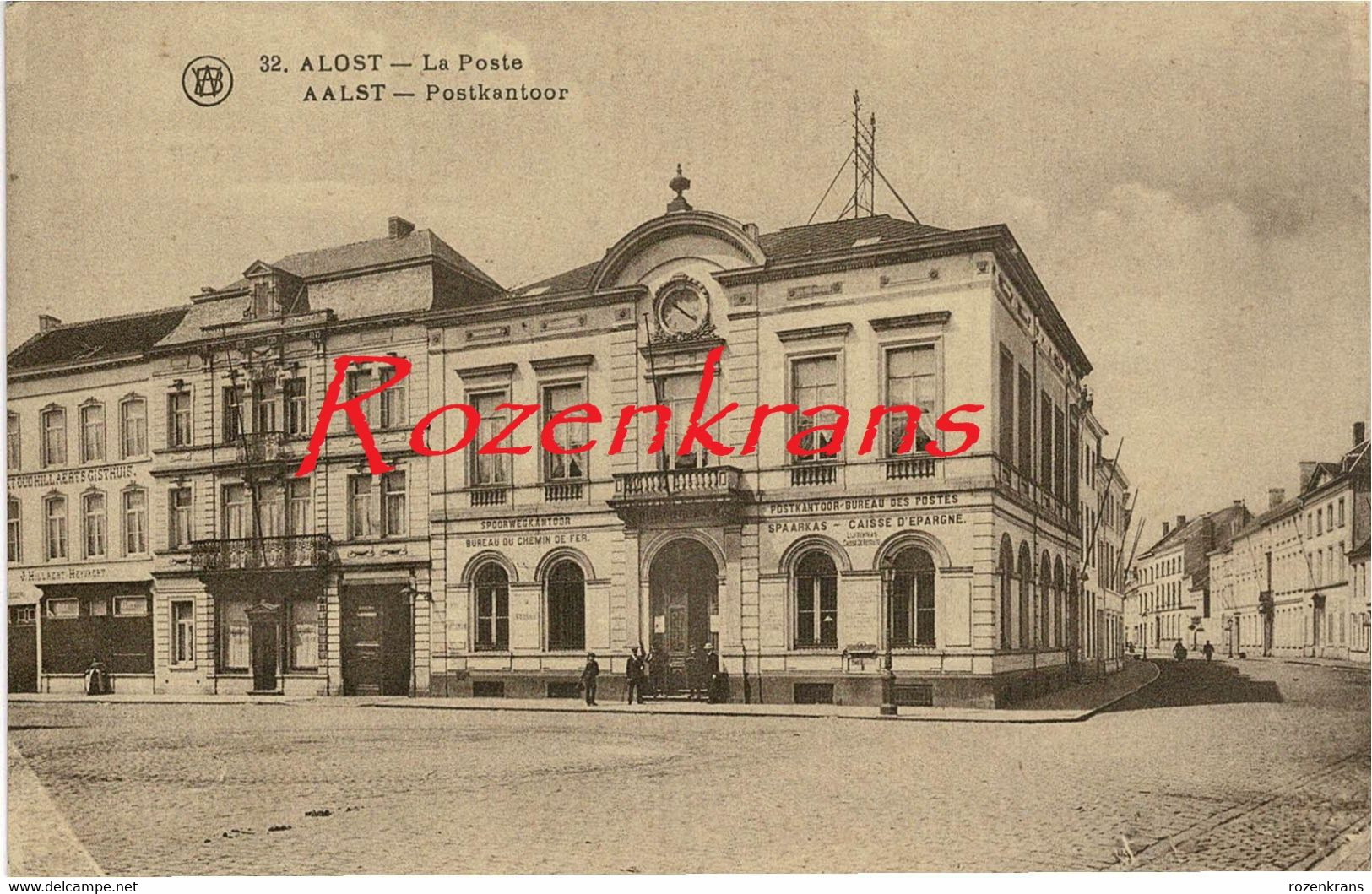 Aalst Postkantoor Alost La Poste Geanimeerd (In Zeer Goede Staat) - Aalst