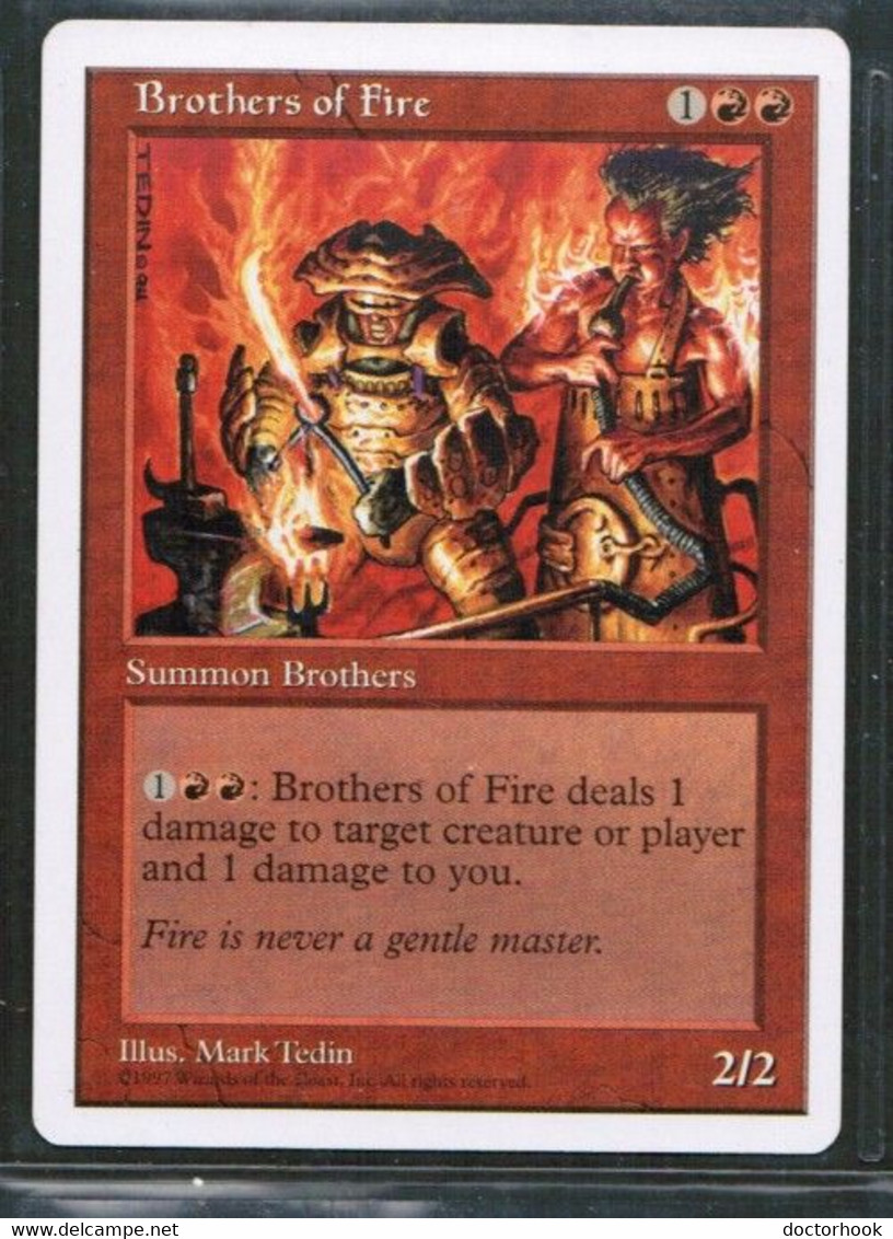 MAGIC The GATHERING  "Brothers Of Fire"---5th EDITION (MTG--129-2) - Andere & Zonder Classificatie