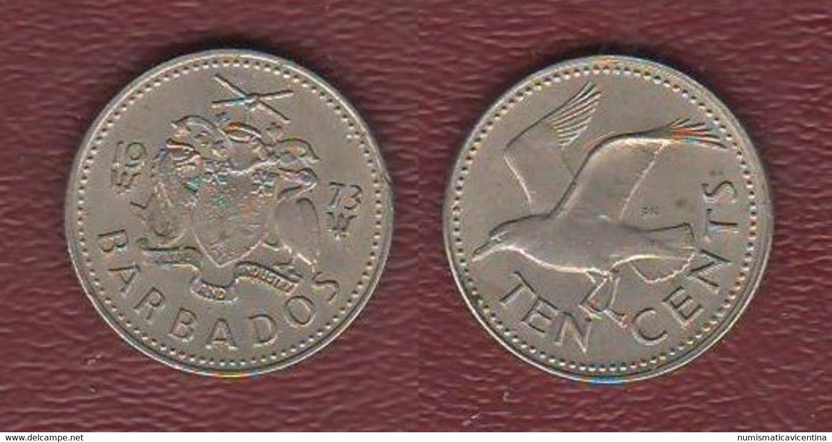 Barbados 10 Cent 1973 British Administration - Barbados (Barbuda)