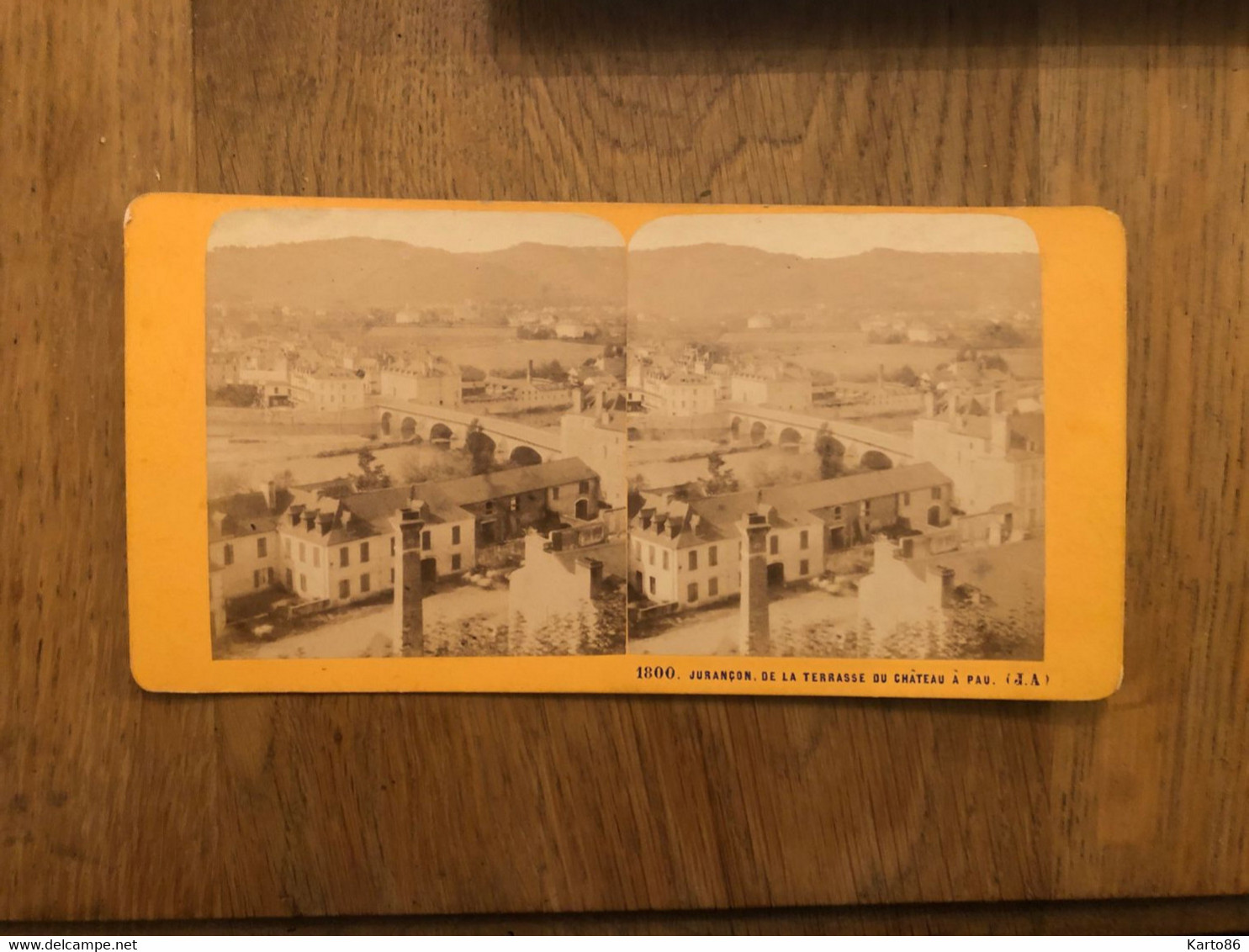 Jurançon , De La Terrasse Du Château à Pau * Photo Stéréo Ancienne - Jurancon