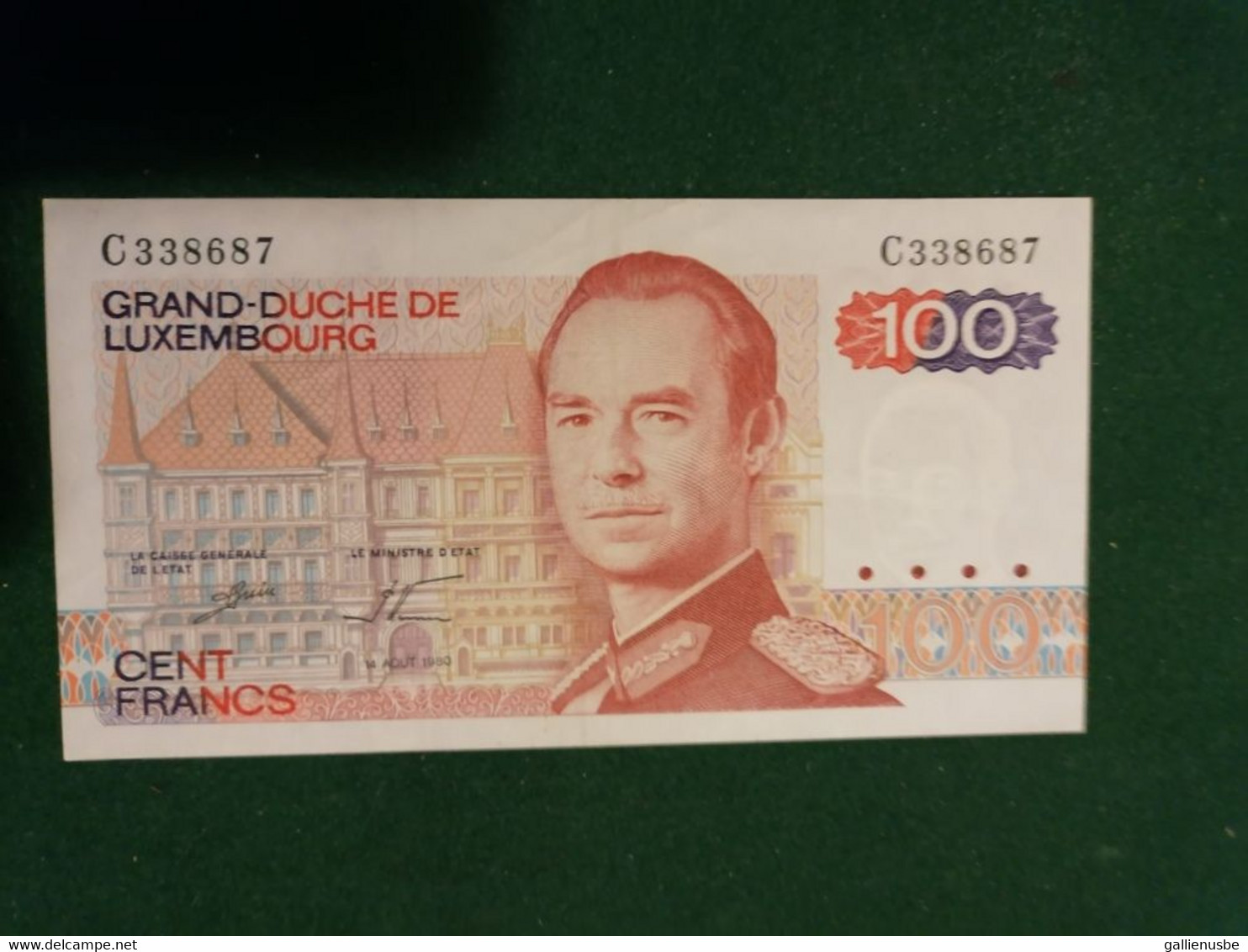 Luxembourg : 100  - 50  -  20 Francs - Luxemburg