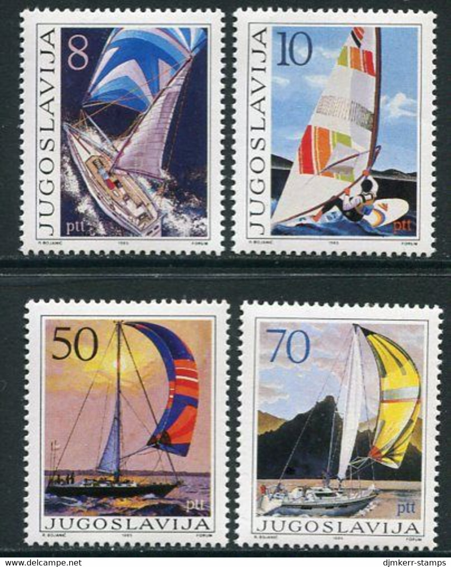 YUGOSLAVIA 1985 Nautical Tourism MNH / **.  Michel 2115-18 - Nuevos