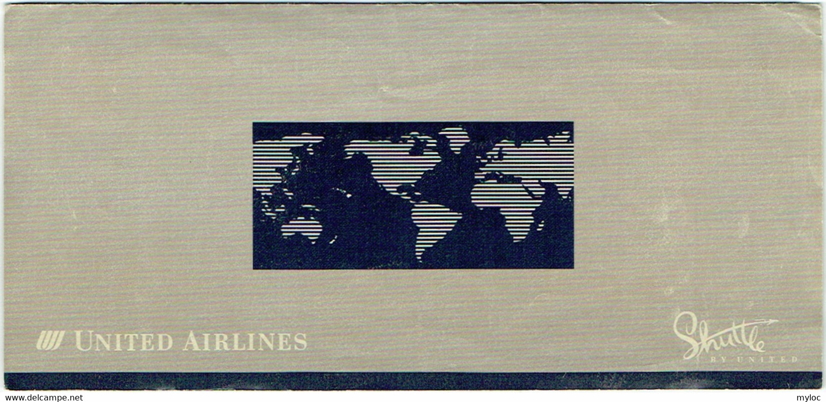 United Airlines. Pochette + Ticket/Billet Los Angeles/San Francisco/SF/LA. + 1 Boarding Pass. - Bordkarten