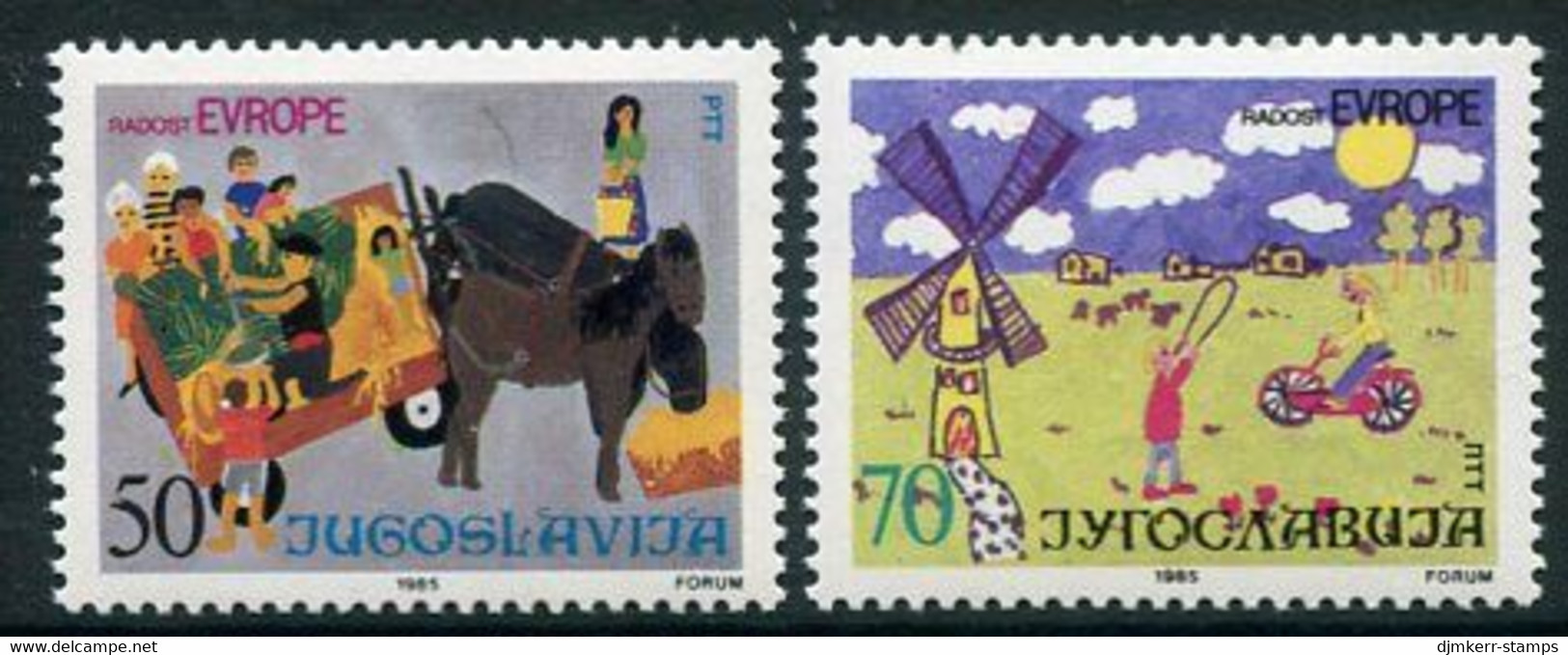 YUGOSLAVIA 1985 Joy Of Europe Children's Meeting MNH / **.  Michel 2126-27 - Unused Stamps