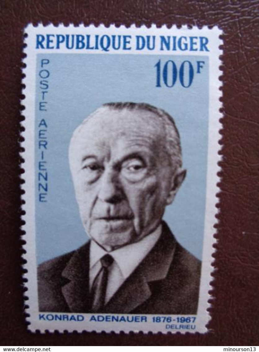 NIGER 1967 Y&T N° 74 ** - HOMMAGE AU CHANCELIER KONRAD ADENAUER - Niger (1960-...)