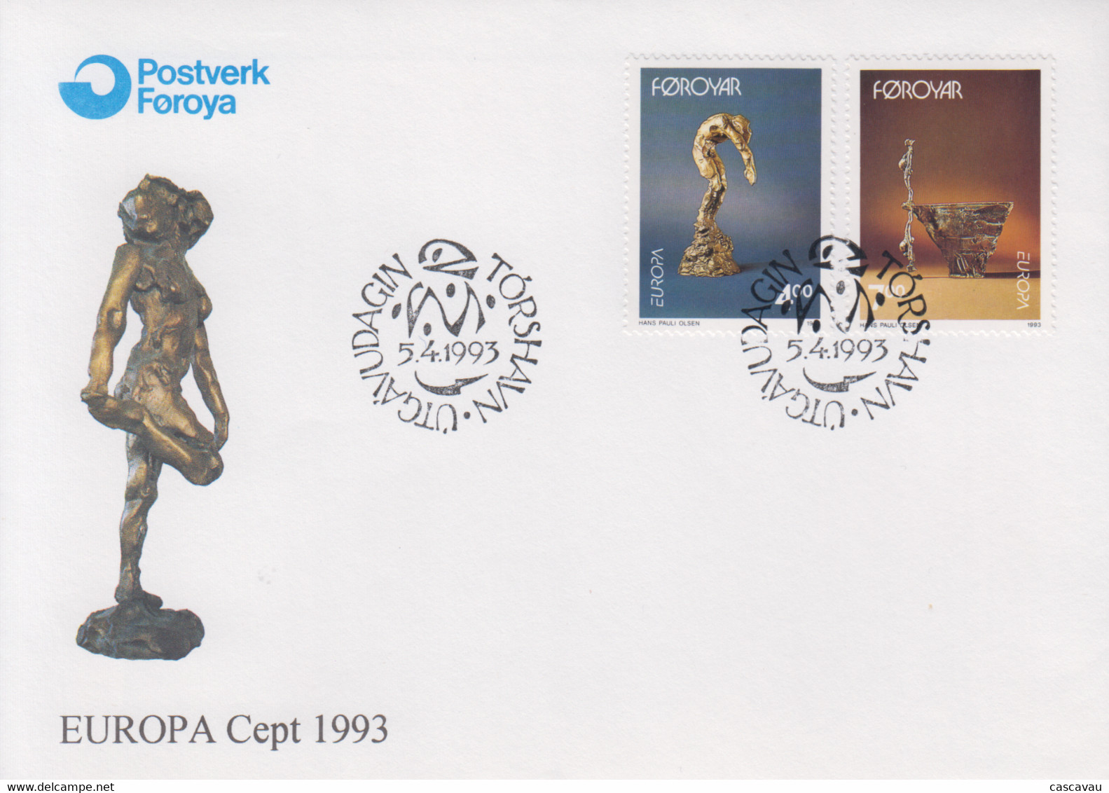 Enveloppe  FDC  1er  Jour    ILES   FEROE    EUROPA    1993 - 1993