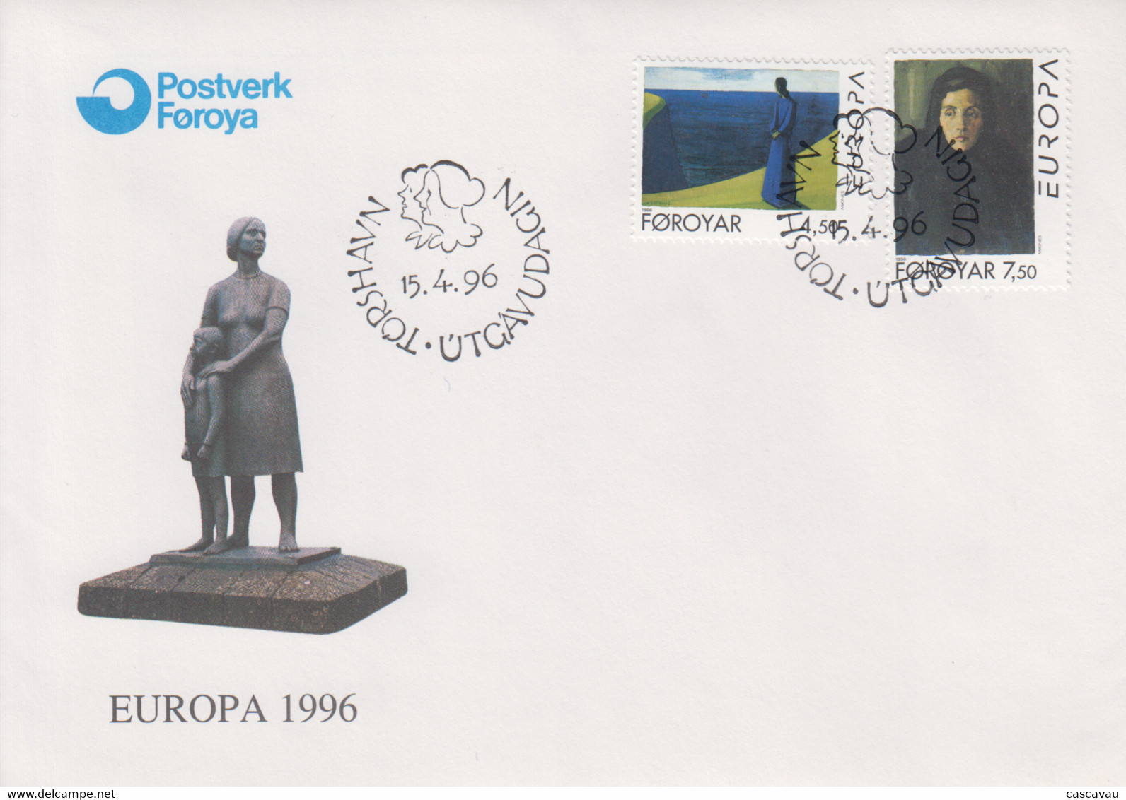 Enveloppe  FDC  1er  Jour    ILES   FEROE    EUROPA    1996 - 1996