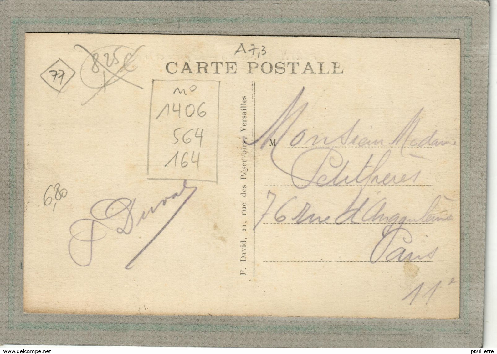 CPA - (77) PERTHES - Aspect De La Poste Et De La Gare En 1927 - Perthes