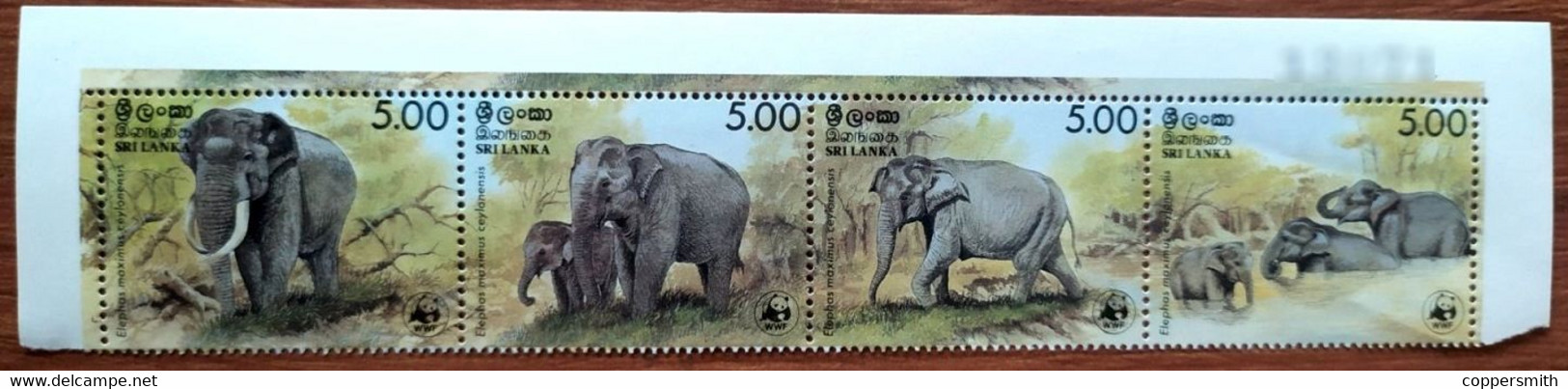 (0212) Sri Lanka  WWF / Fauna / Animals / Elephants / Tiere / Dieren  ** / Mnh  Michel 753-756 - Sri Lanka (Ceylon) (1948-...)