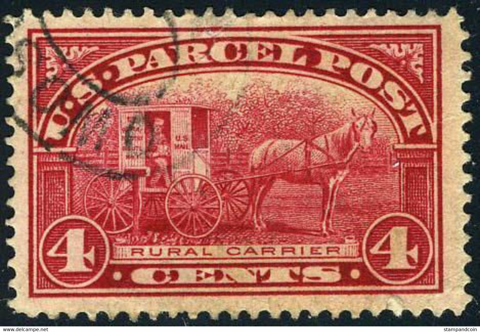 US Q4 XF Used 4c Parcel Post Of 1913 - Paquetes & Encomiendas