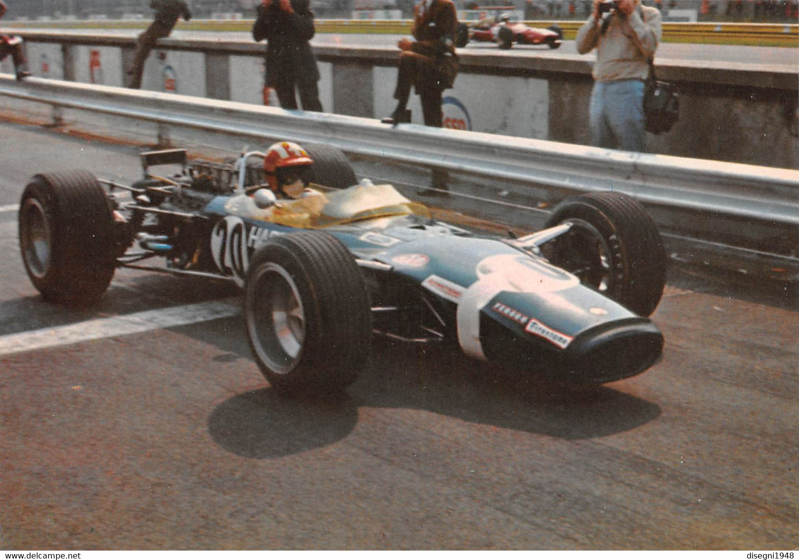 011001 "JOSEPH SIFFERT - LOTUS FORD F. 1 1968 - GRAN PREMIO D'ITALIA 1968 - MONZA" CARTOLINA  ORIG. NON SPED. - Autosport - F1