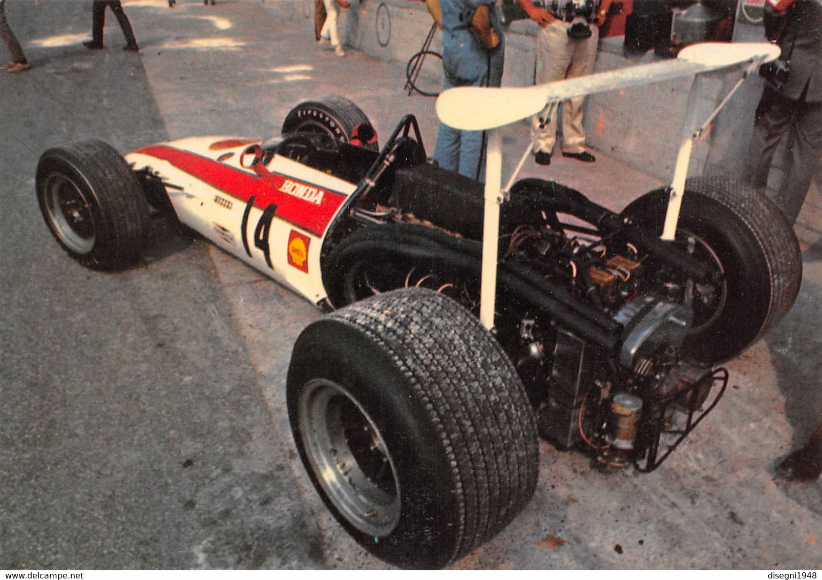 011005 " JOHN SURTEES - HONDA F. 1 1968 - GRAN PREMIO D'ITALIA 1968 - MONZA" CARTOLINA  ORIG. NON SPED. - Automobilismo - F1