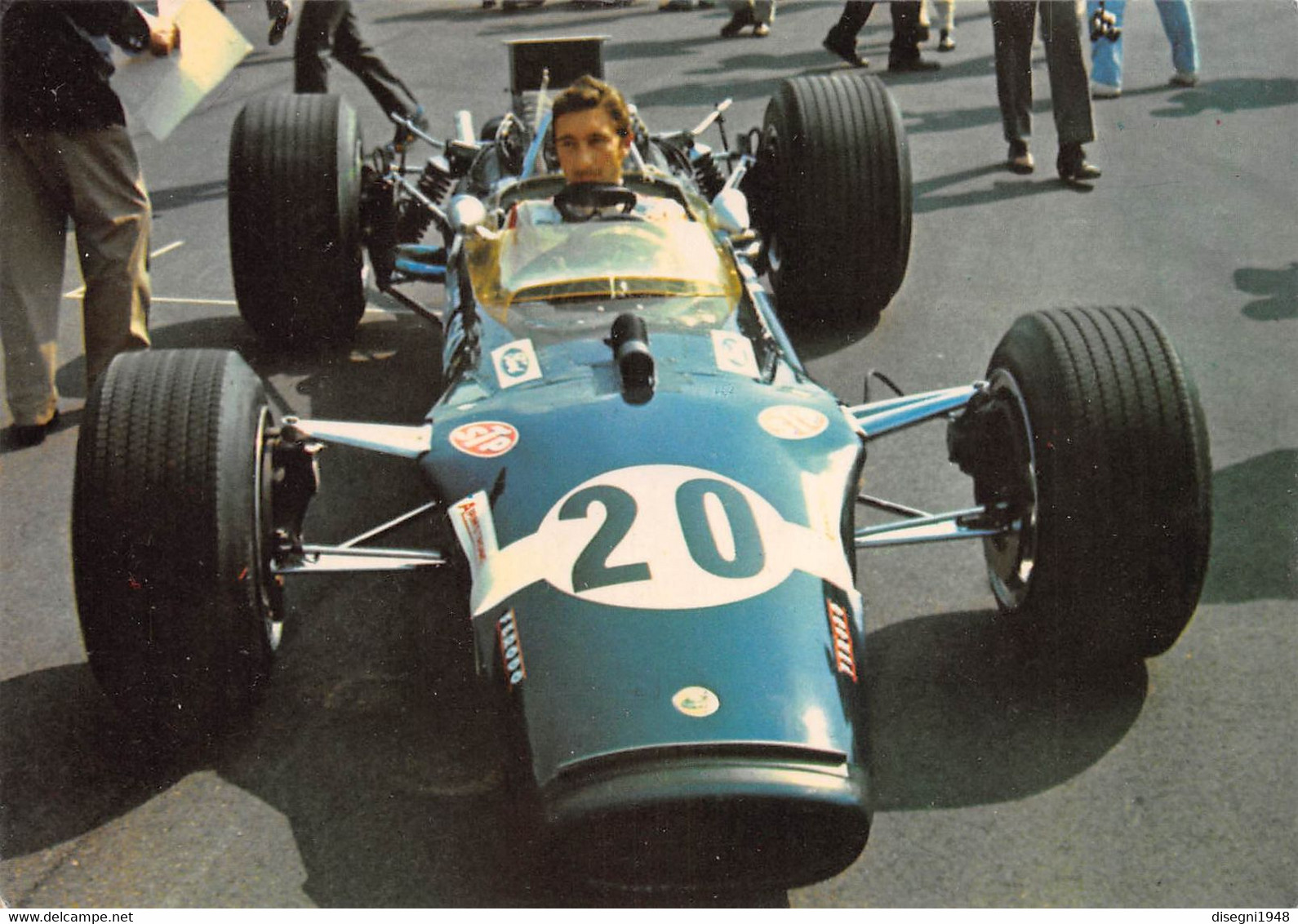 011007 " JOSEPH SIFFERT  - LOTUS FORD F. 1 1968 - GRAN PREMIO D'ITALIA 1968 - MONZA" CARTOLINA  ORIG. NON SPED. - Automovilismo - F1