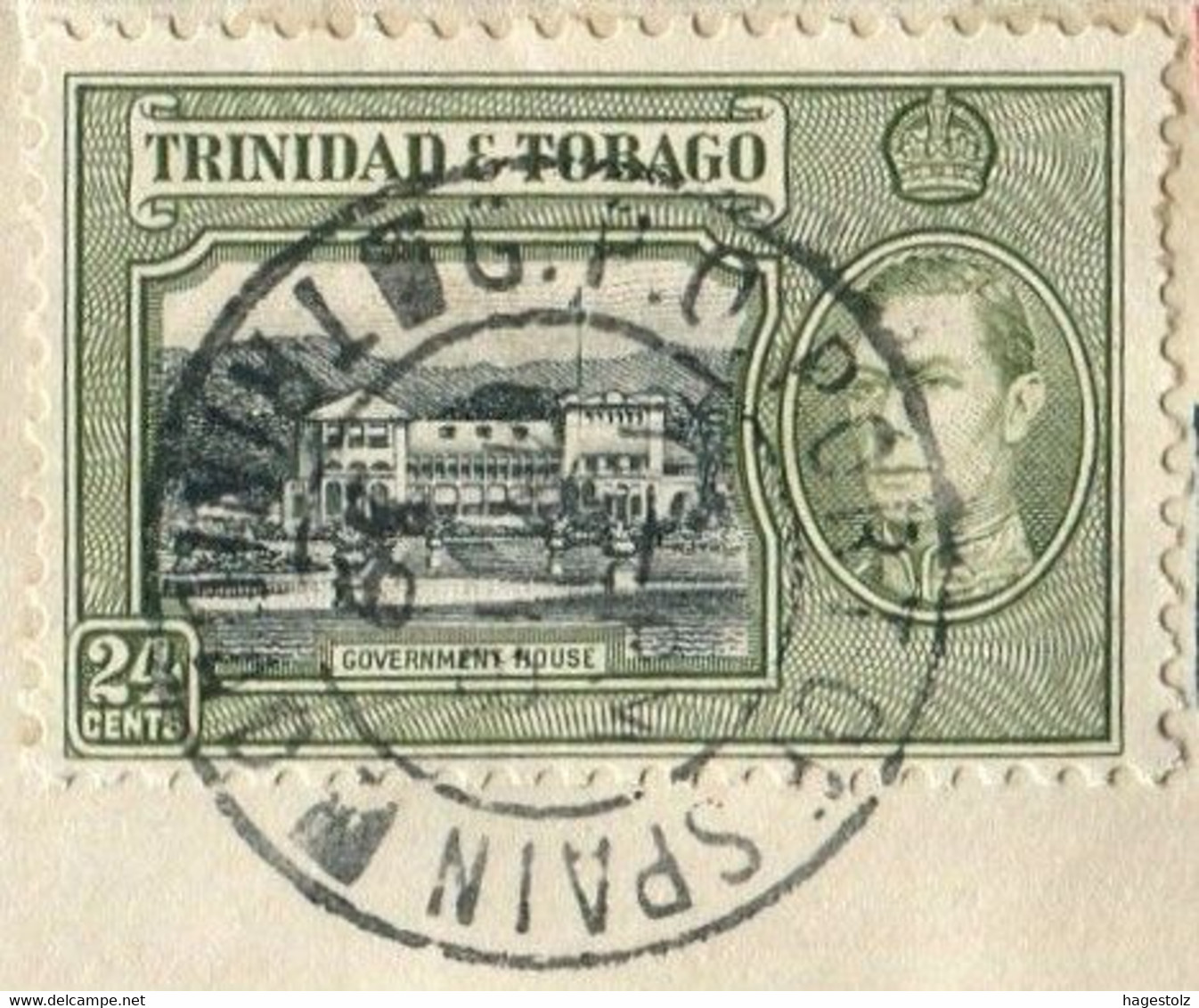 Trinidad & Tobago 1939 WEST INDIAN TOBACCO Cover PORT OF SPAIN Pmk Franked 24c Government House SG 253 Lettre Brief >USA - Trindad & Tobago (...-1961)