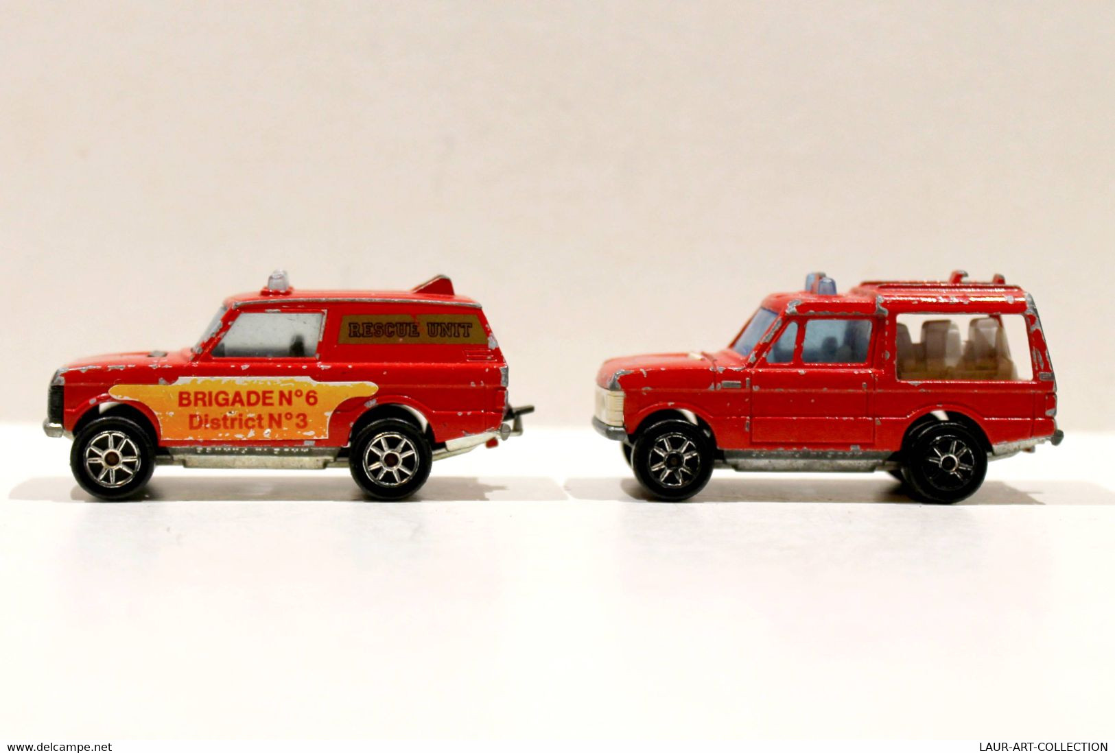 MAJORETTE - LOT 2 RANGE ROVER N°246 - RESCUE UNIT - ECH 1/60 ANCIENNE MINIATURE        (031221.35) - Majorette