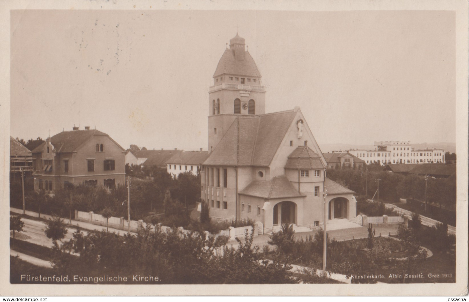 AK -Steiermark -  FÜRSTENFELD - Teilansicht Mit Evangelischer Kirche 1910 - Fürstenfeld