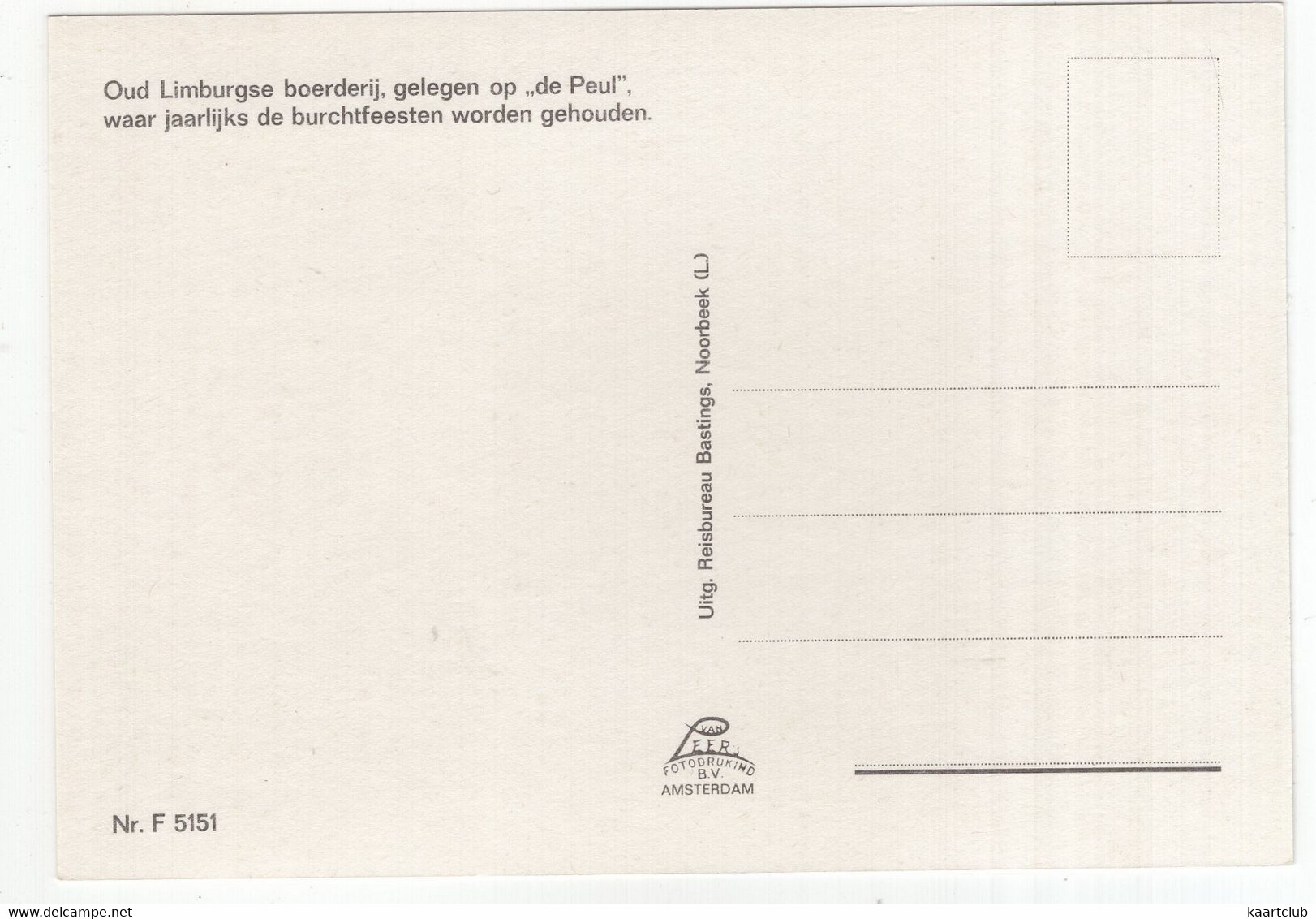 Groeten Uit Noorbeek - Boerderij Op 'de Peul', Burchtfeesten, Ruiters - (Limburg, Nederland / Holland) - Nr. F 5151 - Margraten