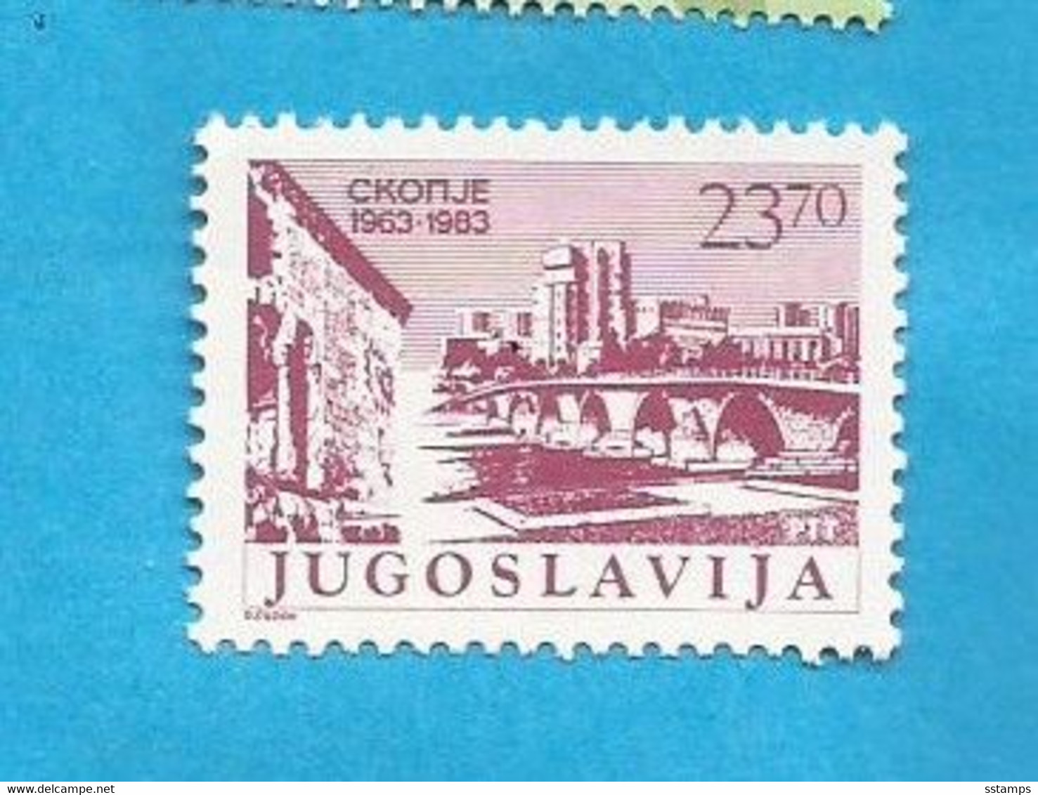 1963  JUGOSLAVIJA JUGOSLAWIEN FREIMARKE  SKOPLJE   20 IAHR ERDBEBEN 12 3-4-- 12 1.2  MNH - Neufs