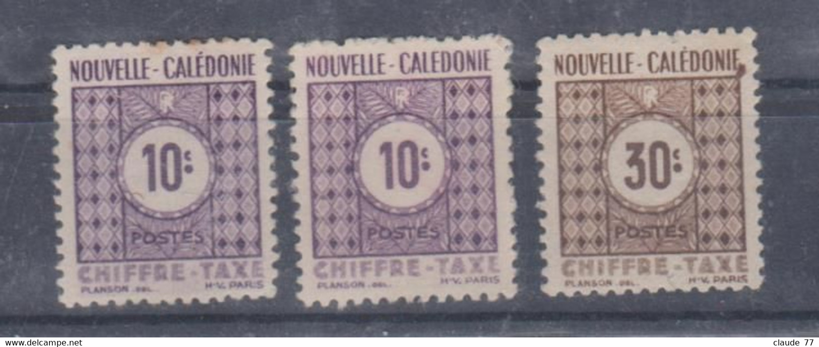 Nouvelle Calédonie : 1948 : Taxe 39**/39*//40 ** - Timbres-taxe