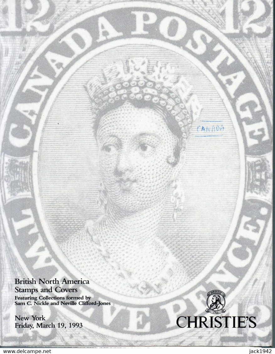 British North America Stamps And Covers - Christies 1993, With Prices Realized - Catalogues De Maisons De Vente