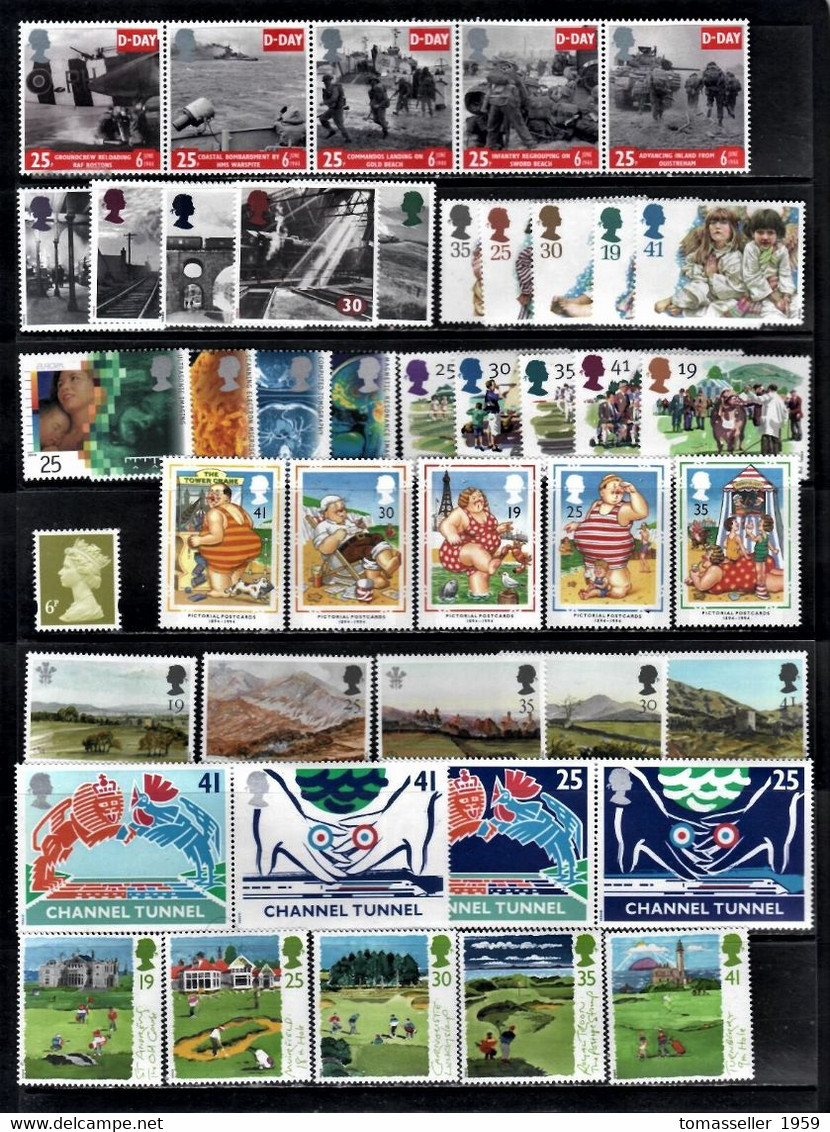 Great  Britain- 1994 Year Set.10 Issues.MNH - Zonder Classificatie