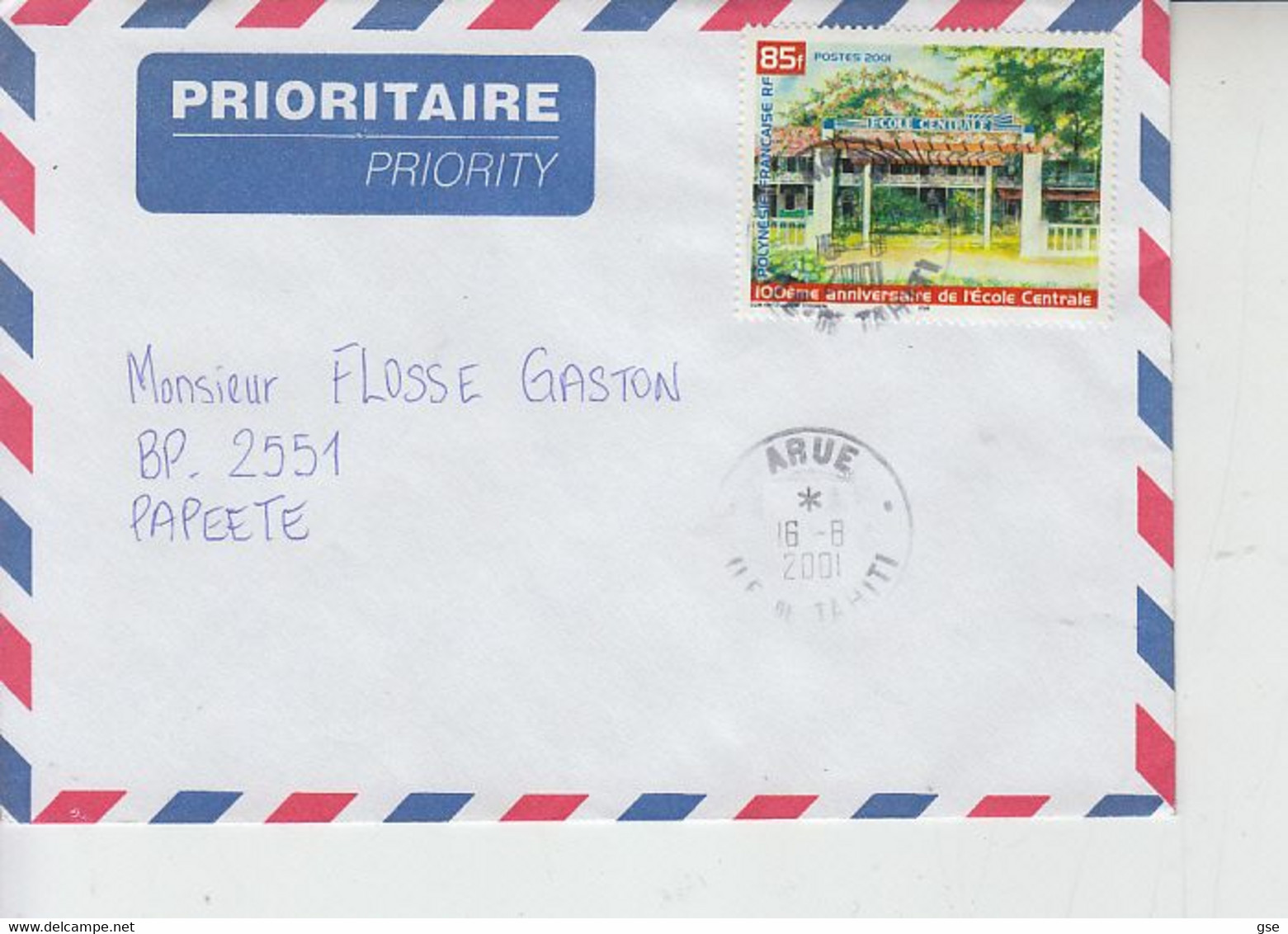 POLINESIA FRANCESE  2001 -   E'cole - Storia Postale