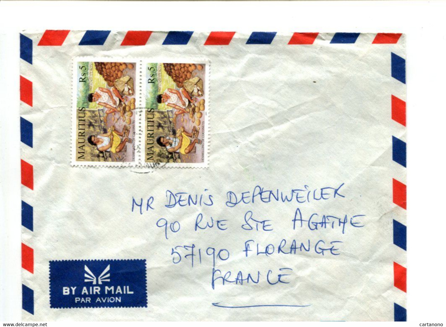 ILE MAURICE (MAURITIUS) - Affranchissement Sur Lettre Par Avion - Maurice (1968-...)