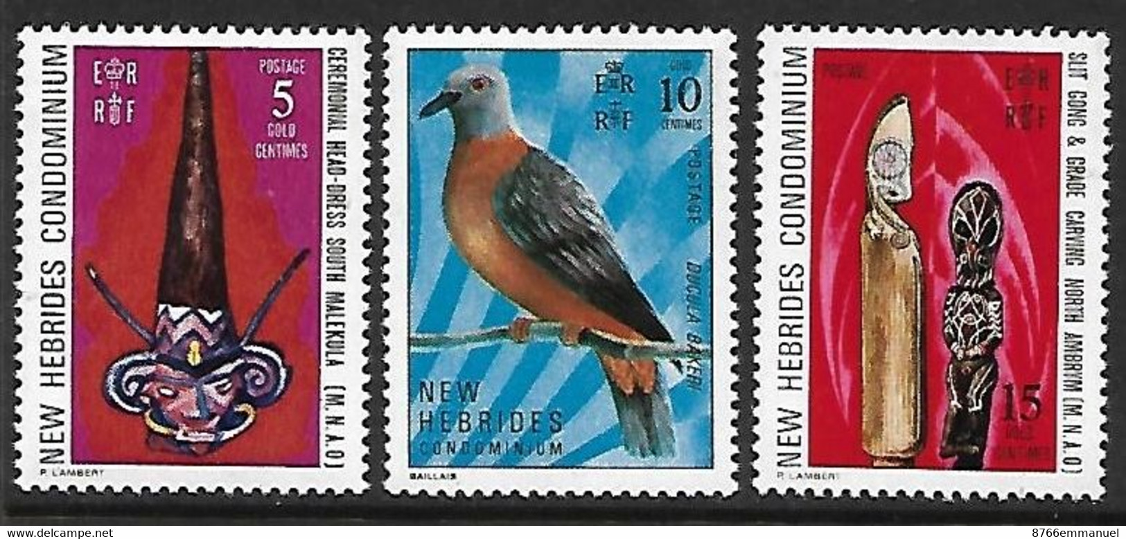 NOUVELLES-HEBRIDES N°338 A 340 N** - Unused Stamps