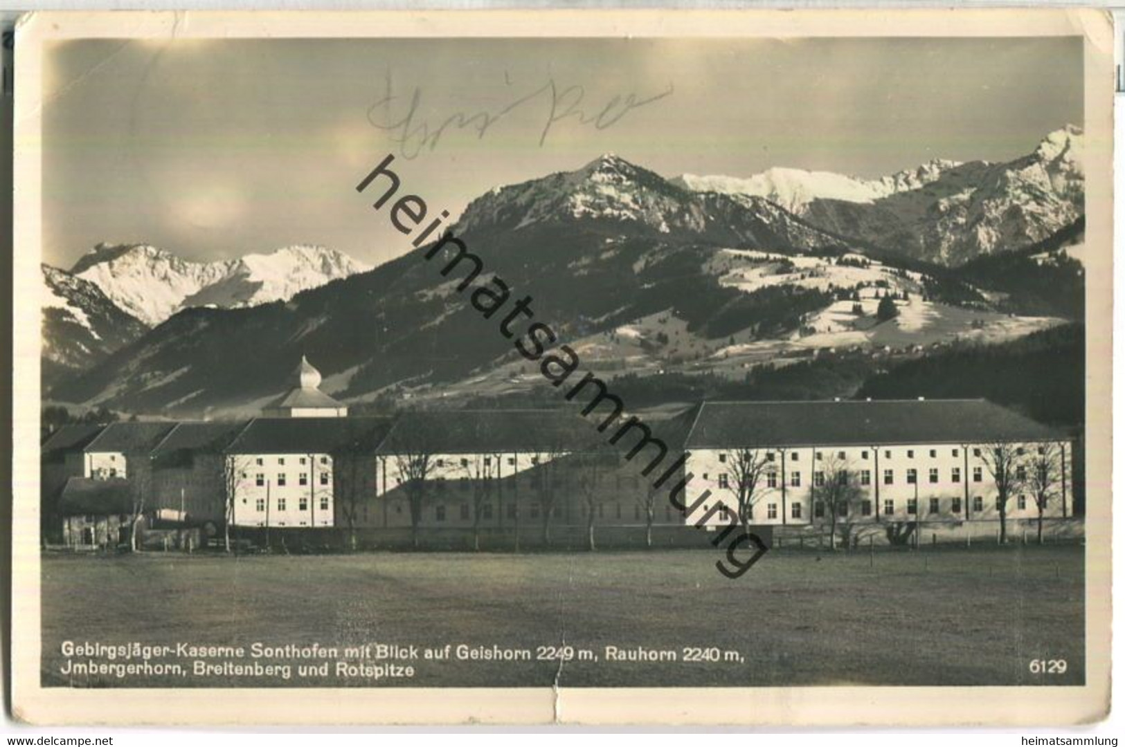 Sonthofen - Gebirgsjäger-Kaserne - Foto-Ansichtskarte - Sonthofen