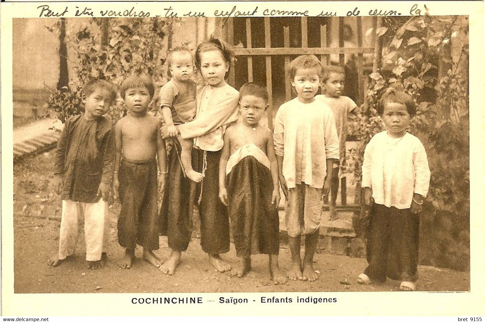 COCHINCHINE VIET NAM SAIGON ENFANTS INDIGENES VOIR ANNOTATION - Vietnam