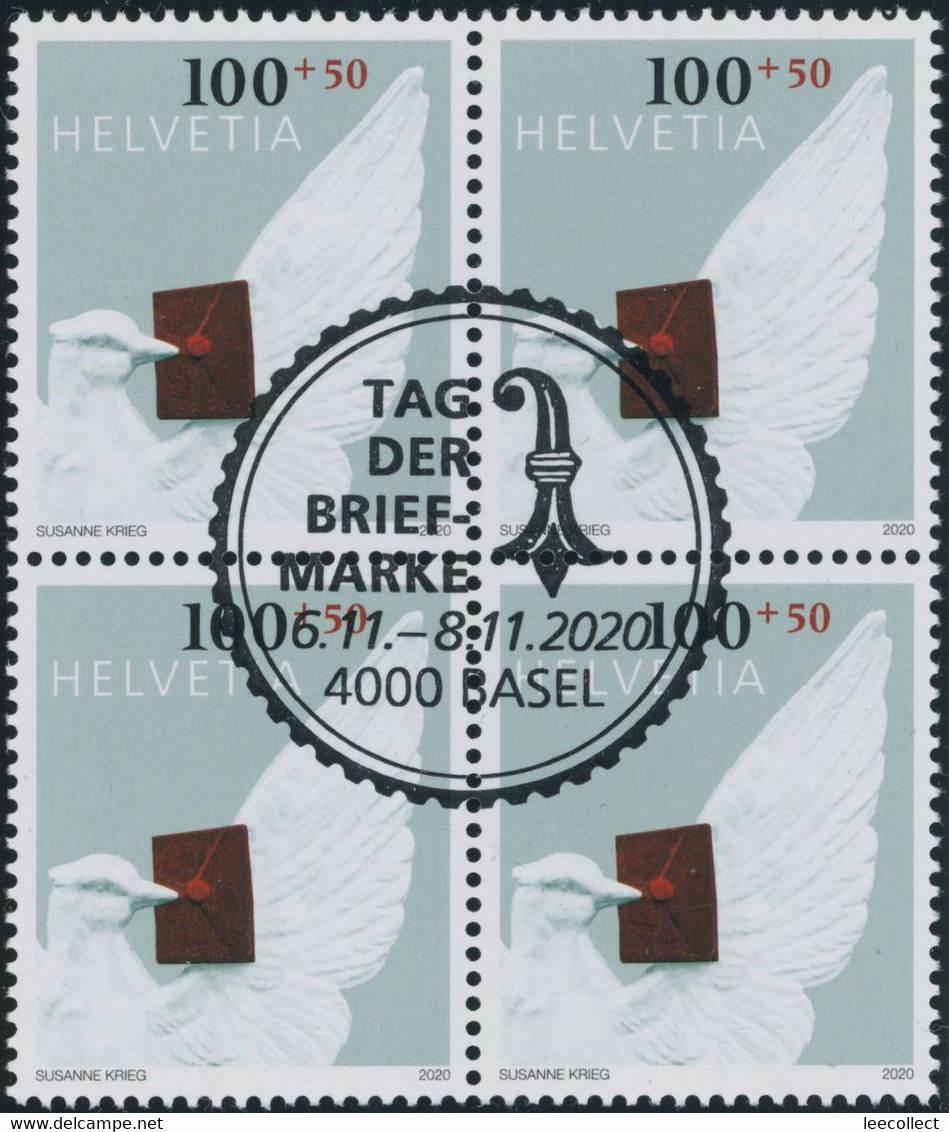 Suisse - 2020 - Tag Der Briefmarke • Basel - Viererblock - Sonderstempel - Gebraucht