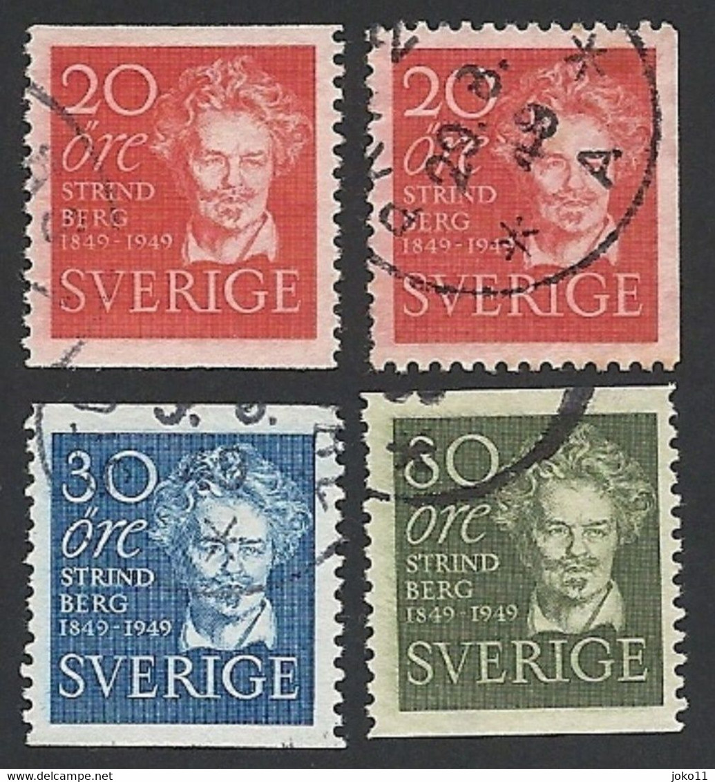 Schweden, 1949, Michel-Nr. 346-348 A+D, Gestempelt - Gebraucht