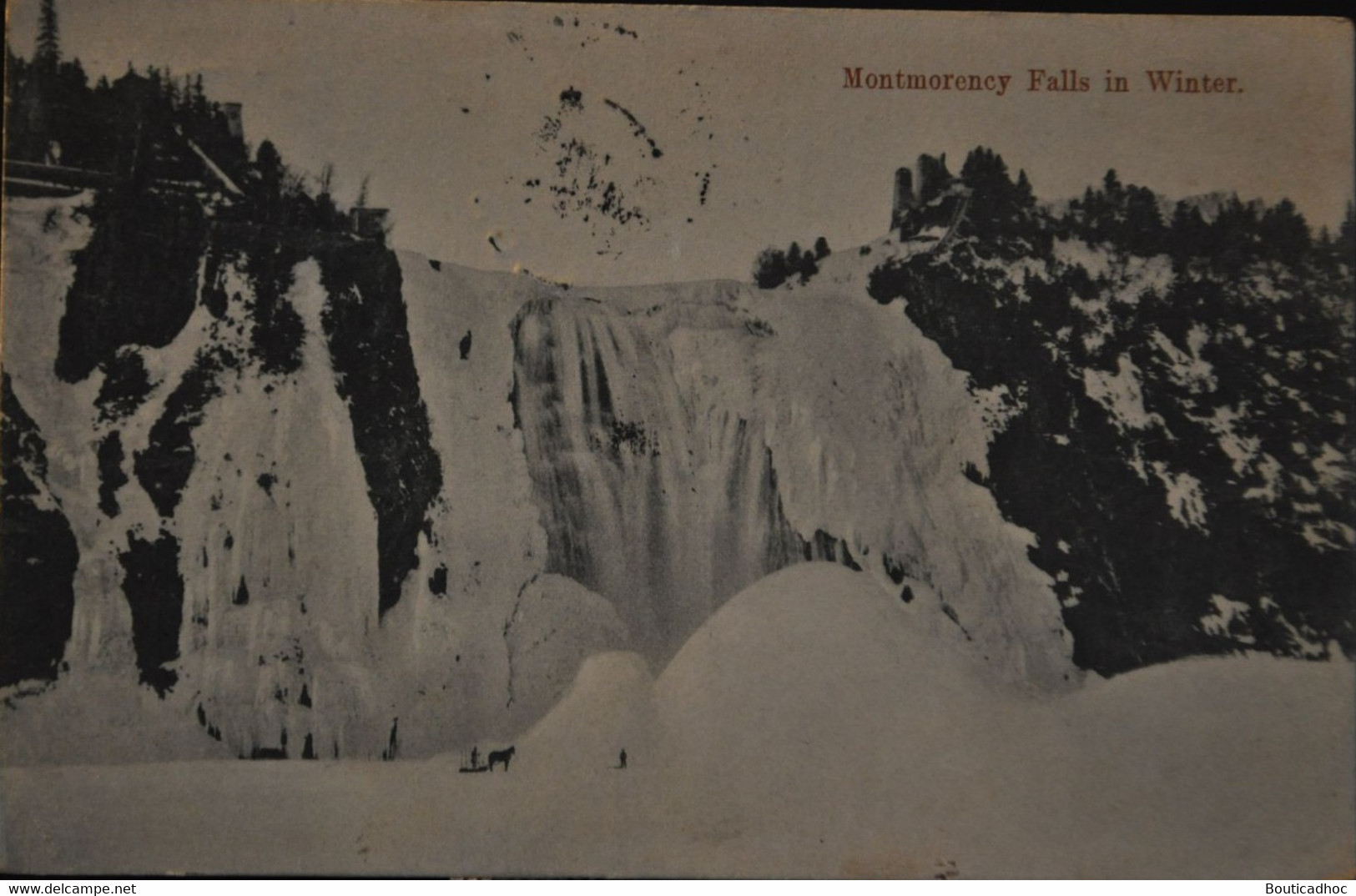 Montmorency Falls In Winter In 1914 - Chutes Montmorency