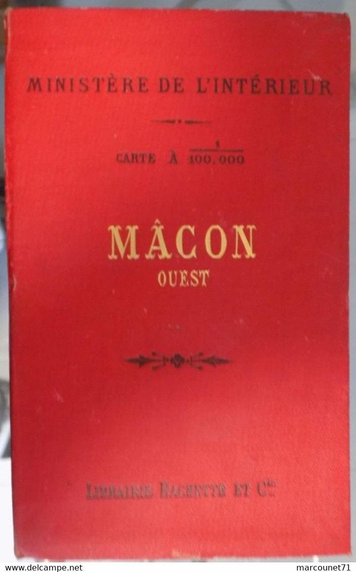 ANCIEN PLAN DE MACON OUEST 1894 LIBRAIRIE HACHETTE MINISTÈRE DE L’INTÉRIEUR - Europe