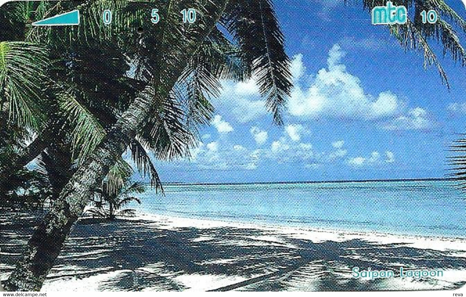 NORTHERN MARIANA ISLANDS 10 U SAIPAN  LAGOON Issued 1993 NMN-MM-10 ISSUED 1993 TAMURA USED READ DESCRIPTION !! - Mariannes