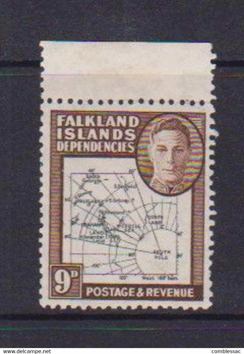 FALKLAND  ISLANDS   DEPENDENCIES    1946    King  George  V1   9d  Black  And  Brown    MNH - Falkland Islands