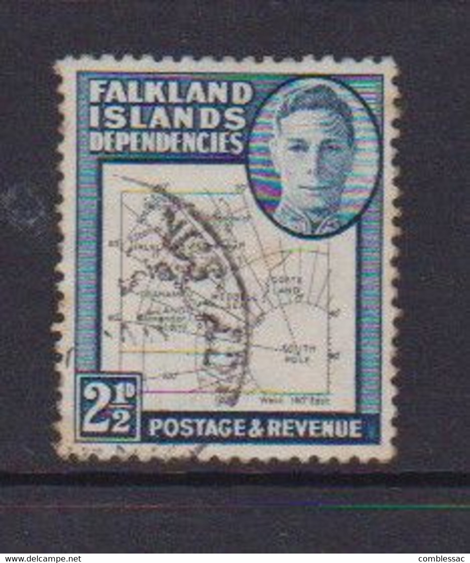 FALKLAND  ISLANDS   DEPENDENCIES    1946    King  George  V1   2 1/2d  Black  And  Deep  Blue    USED - Falklandeilanden