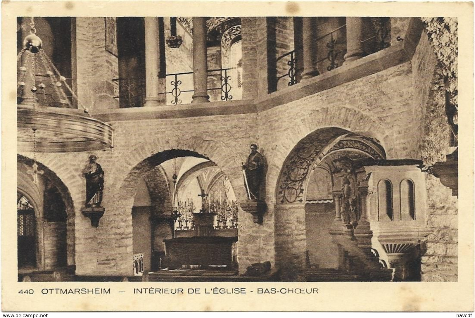 CPA - BRAUN & Cie, Edit. - 440 - OTTMARSHEIM - INTERIEUR DE L'EGLISE - BAS-CHOEUR - Ottmarsheim