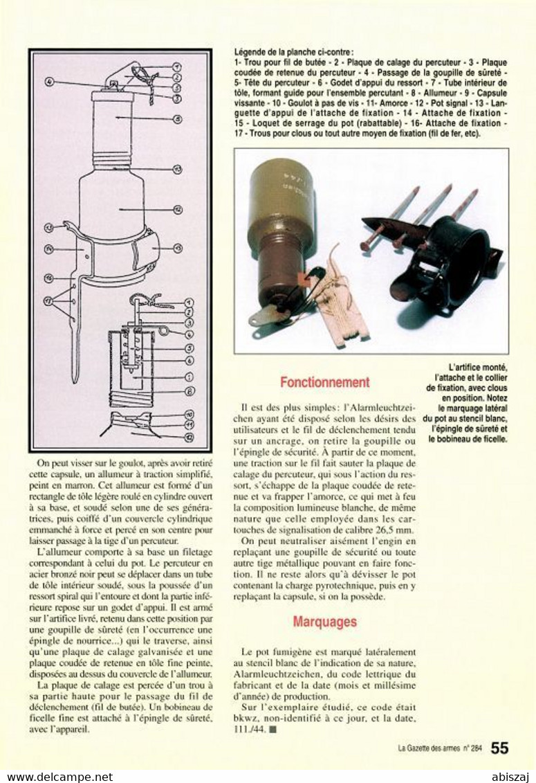 RRR! Alarmleuchzeichen Mine Neutralisé Obus GRENADE - Decorative Weapons