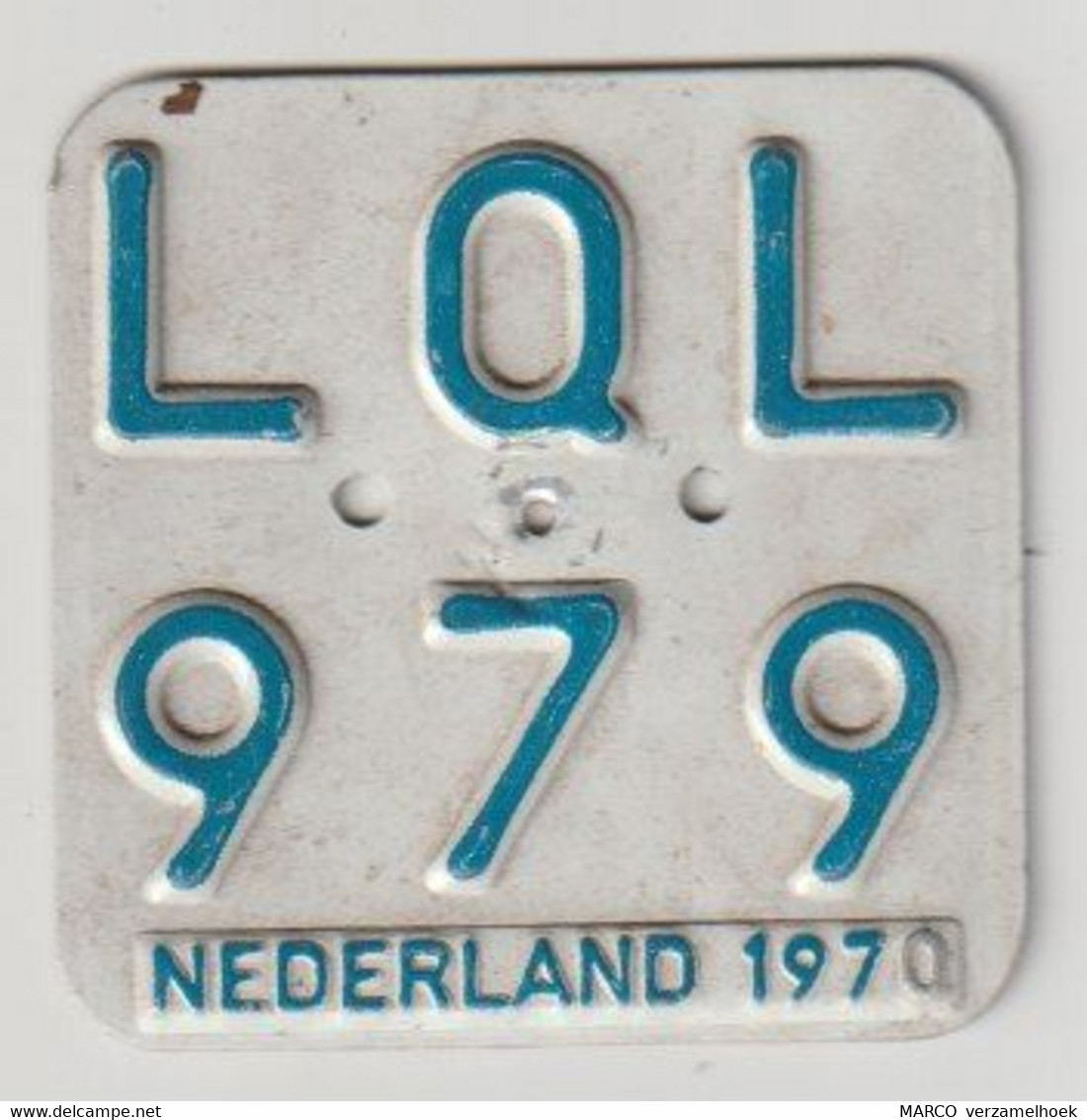 License Plate-nummerplaat-Nummernschild Moped-wheelchair Nederland-the Netherlands 1970 - Nummerplaten