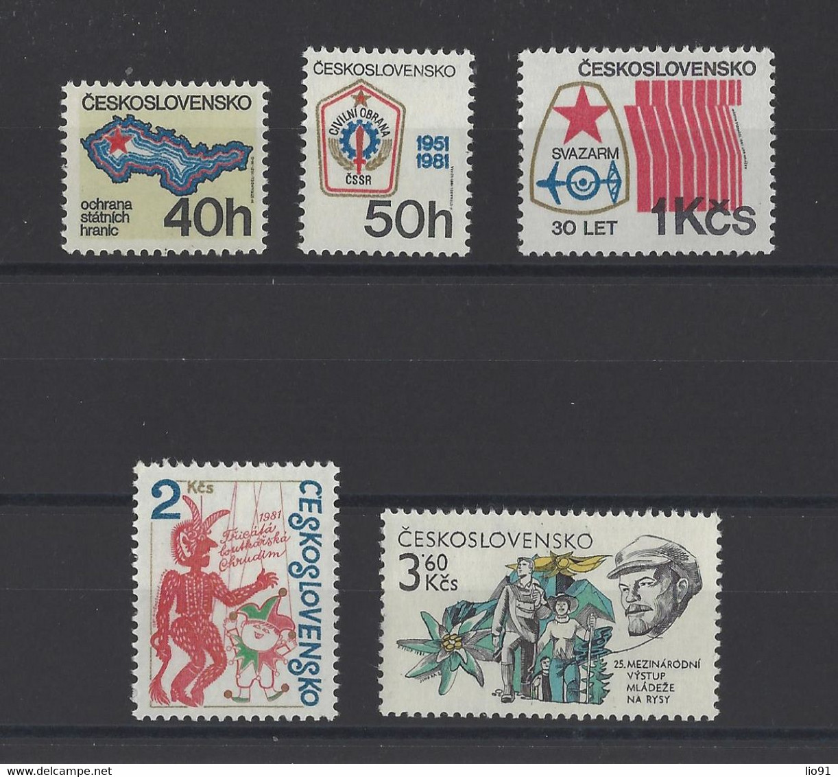 TCHECOSLOVAQUIE  YT   N° 2448/2452   Neuf **   1981 - Unused Stamps