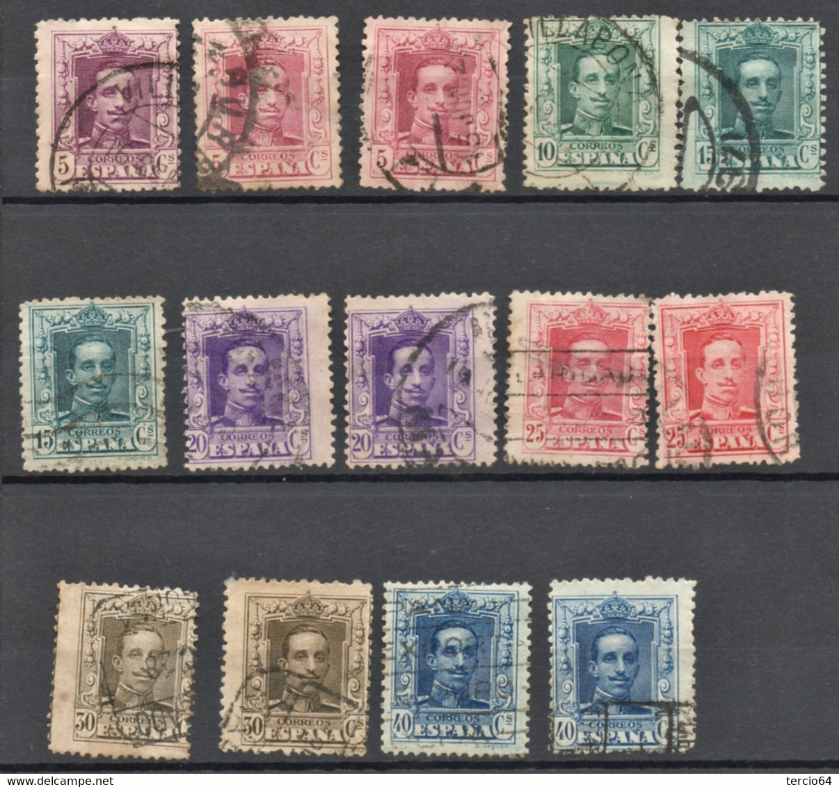 ESPAGNE ESPAÑA SPAIN Alphonse XIII OBLITÉRÉS, 14 Timbres 272-274-276-282...etc - Gebruikt