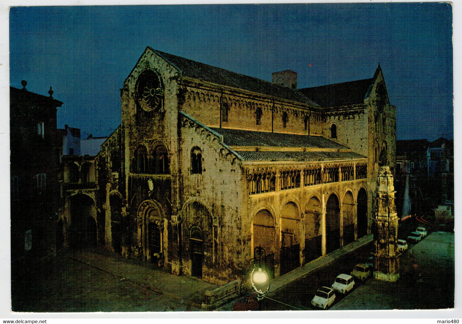 BITONTO   LA  CATTEDRALE  SECOLO XI-XII   NOTTURNO            (VIAGGIATA) - Bitonto