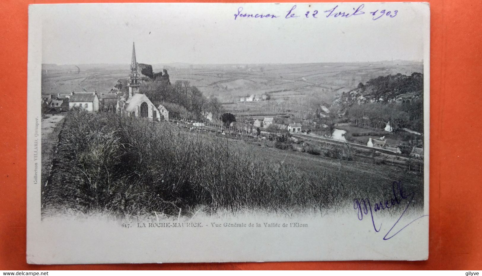 CPA (29) La Roche Maurice.  Vue Générale De La Vallée.  (T.1889) - La Roche-Maurice